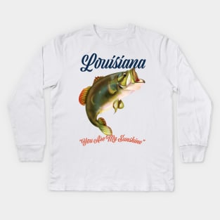 Louisiana "you are my sunshine" Kids Long Sleeve T-Shirt